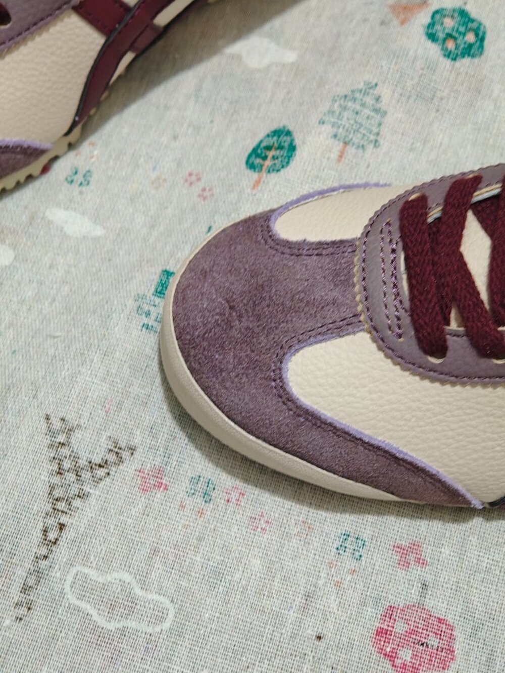 Onitsuka Tiger Mexico 66 Cream Burgundy Purple Sneakers Unisex - Picture 6 of 9